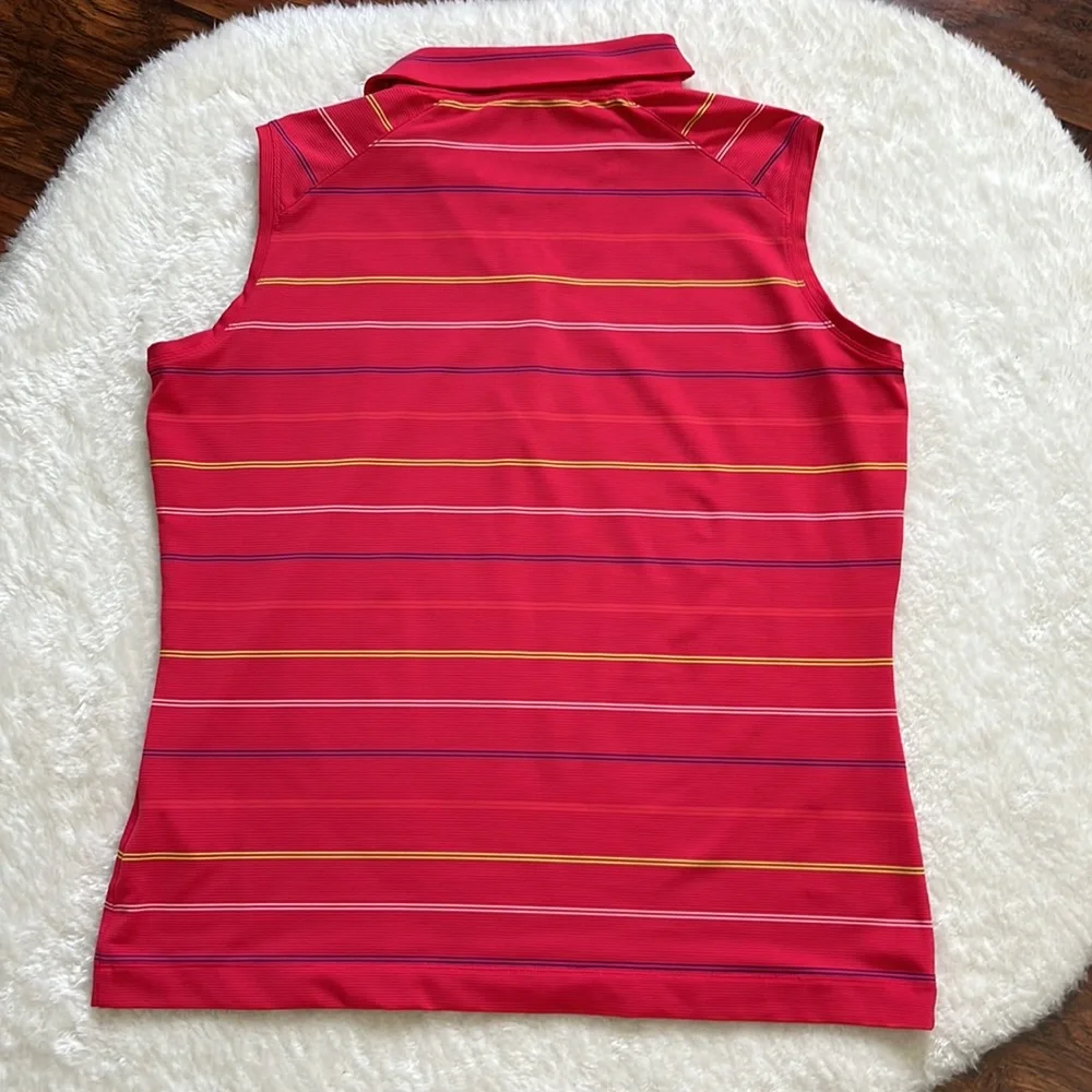 NIKE GOLF Ladies Sleeveless Striped Polo